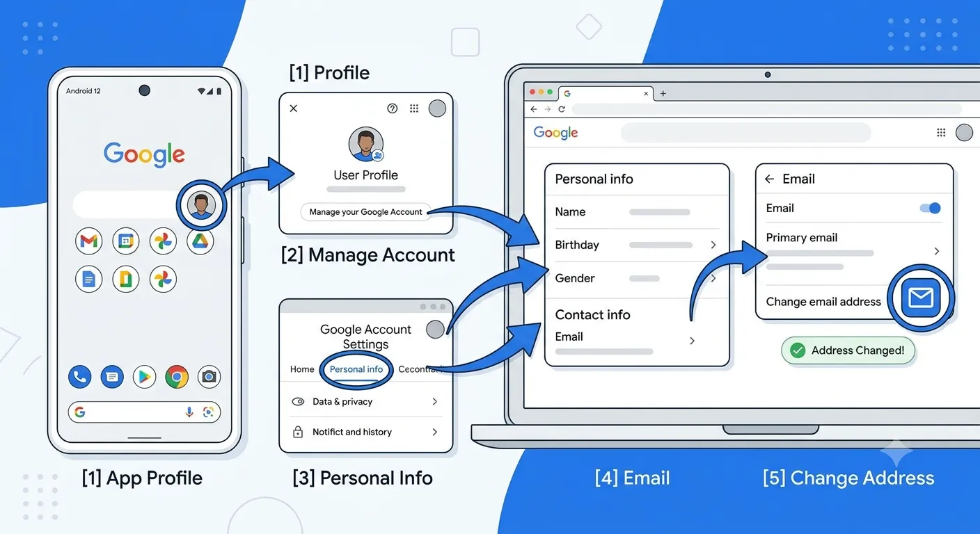 Change Your Gmail Address in Nepal Without Creating a New Google Account step-by-step